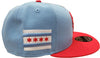 Men's New Era 9Fifty Chicago Bulls Sky Blue/Red/White Flag Custom Snapback (70628704) - OSFA