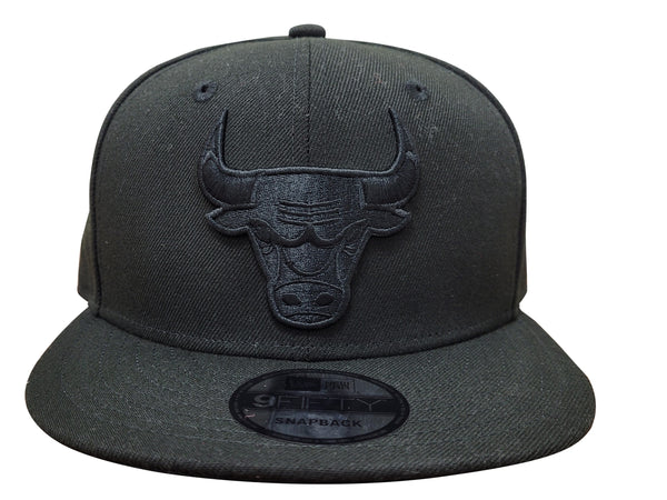 New Era 9Fifty Black/Black NBA Chicago Bulls Custom Snapback (70632635) - OSFM