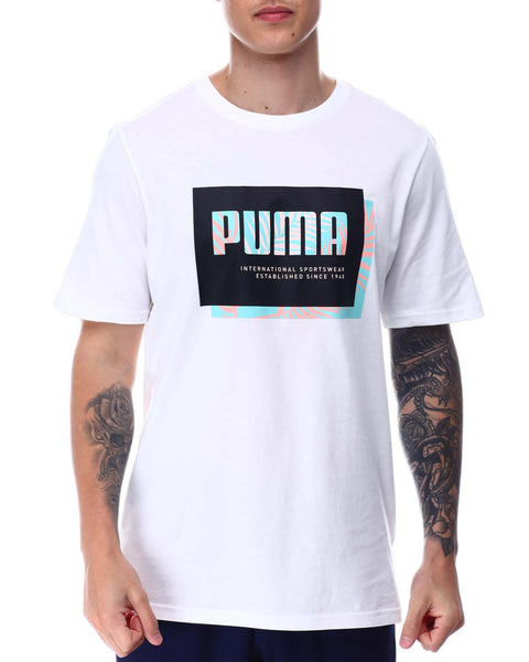 Men's Puma White Summer Court T-Shirt