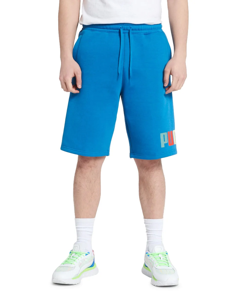 Men's Puma Vallarta Blue Big Fleece Logo 10 Shorts