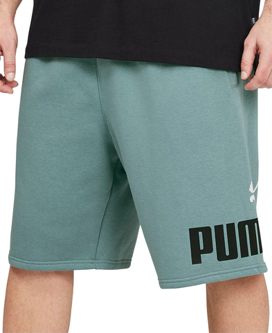 Men's Puma Mineral Blue Big Fleece Logo 10 Shorts