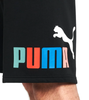 Men's Puma Black Big Fleece Logo 10 Shorts