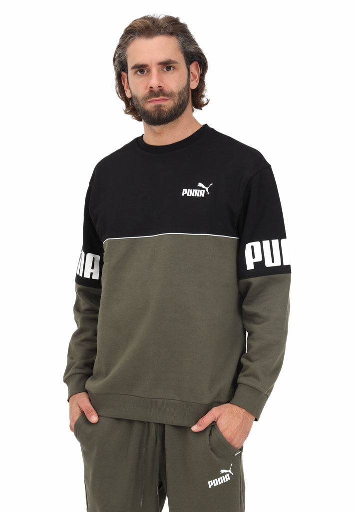 Men's Puma Power Forest Night Colorblock Crew