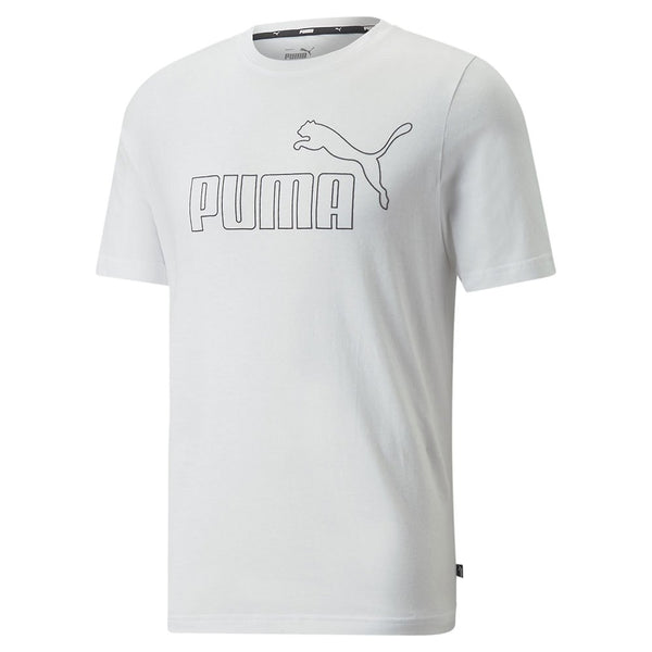Men's Puma White ESS ELEVATED T-Shirt