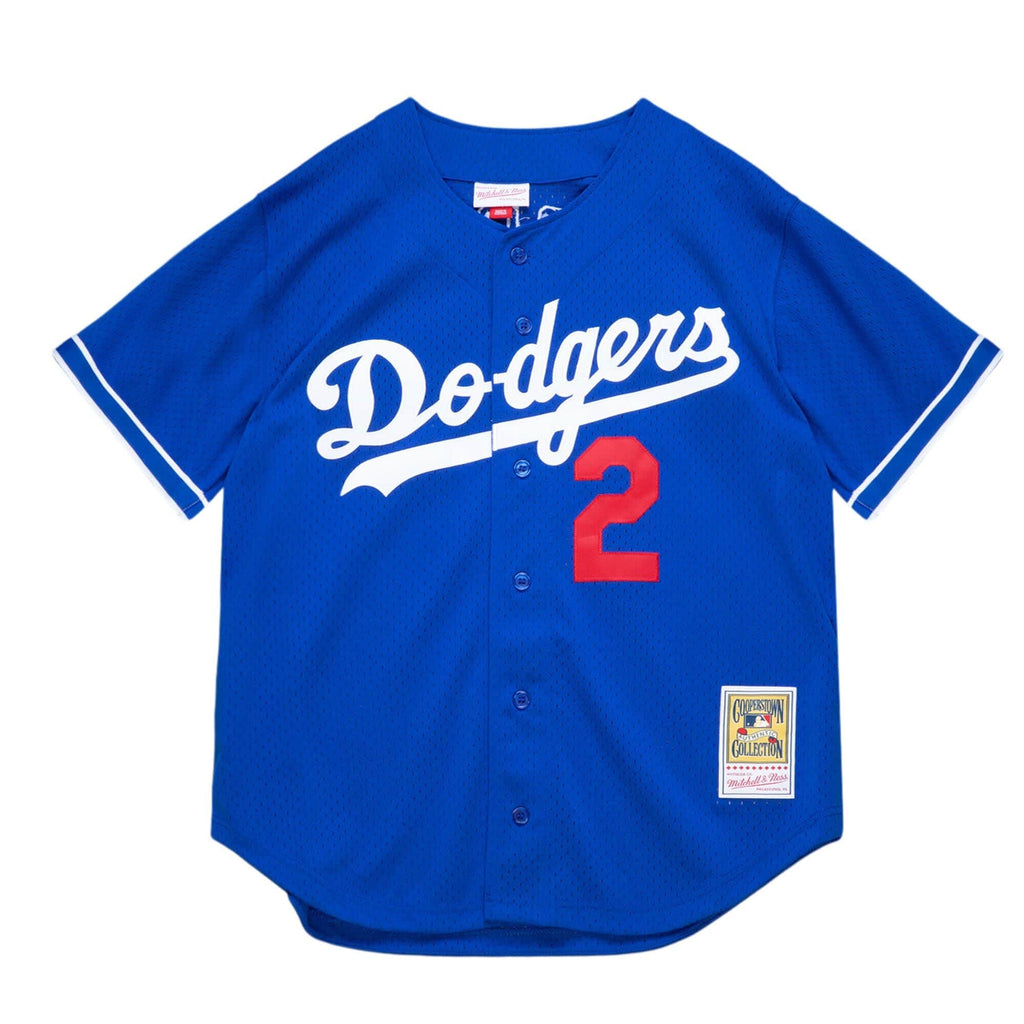 Mitchell & Ness Royal MLB Los Angeles Dodgers Tommy Lasorda Button Front Jersey