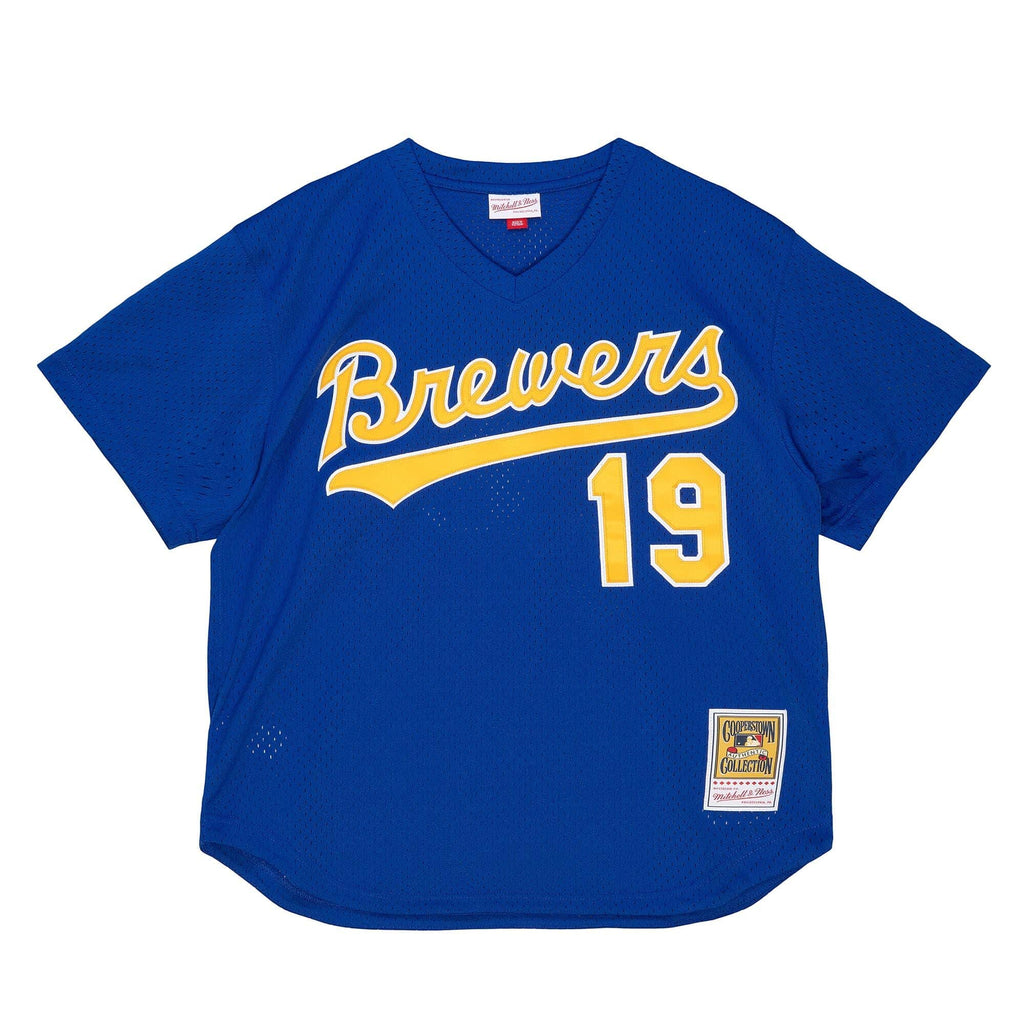 Mitchell & Ness Royal MLB Milwaukee Brewers Robin Yount 1991 Pullover Jersey