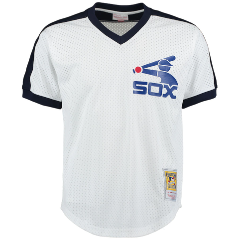 Mitchell & Ness White MLB Chicago White Sox Carlton Fisk 1981 Mesh BP Jersey