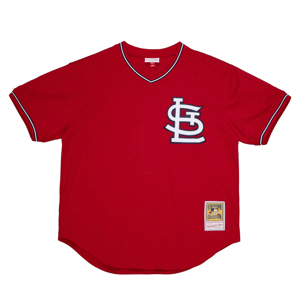 Mitchell & Ness Red MLB St. Louis Cardinals Ozzie Smith 1996 Pullover Jersey