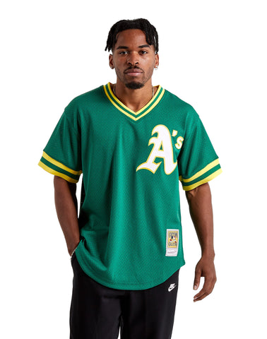 Mitchell & Ness Green Oakland Athletics Rickey Henderson 1991 Pullover Jersey