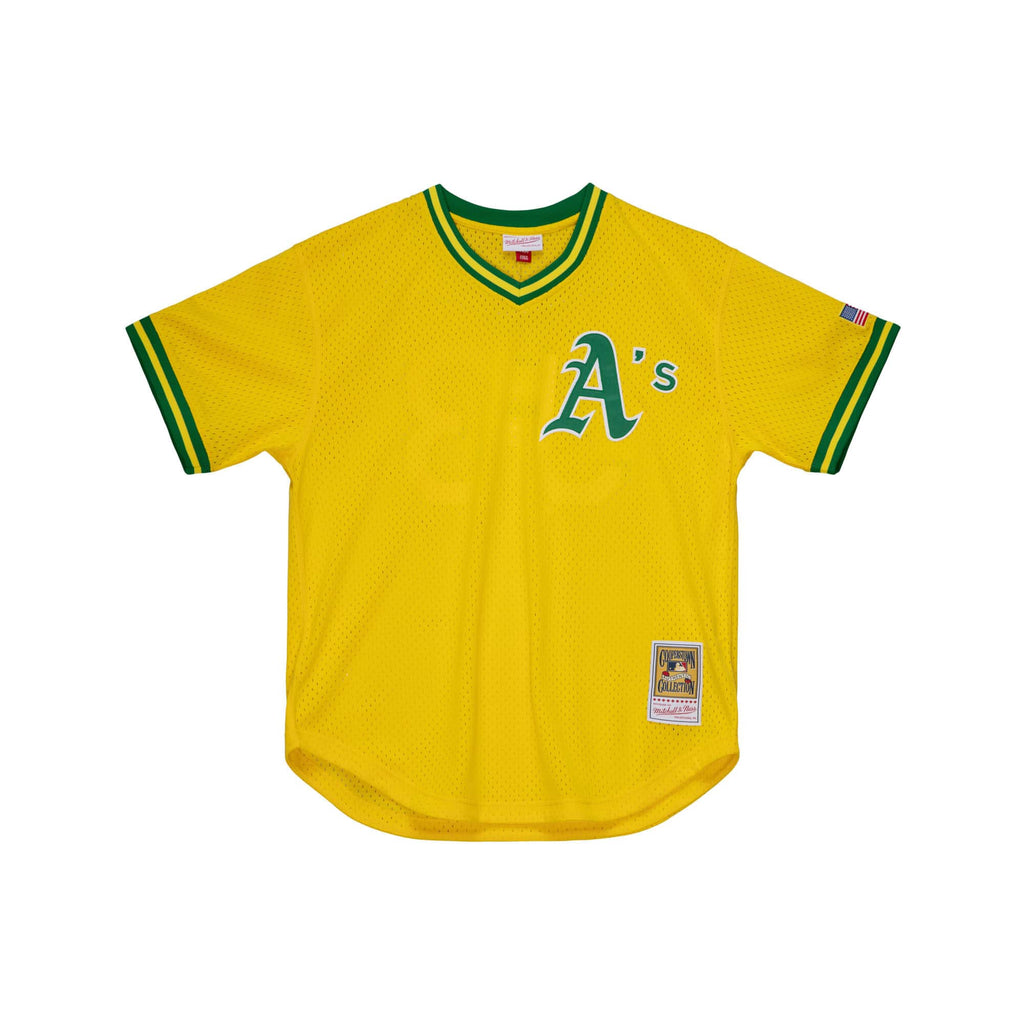 Mitchell & Ness Yellow MLB Oakland Athletics Jose Canseco BP Pullover Jersey