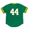 Men's Mitchell & Ness Green MLB Oakland Athletics Reggie Jackson Pullover Jersey