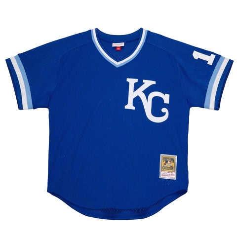 Mitchell & Ness Blue MLB Kansas City Royals Bo Jackson 1989 Pullover Jersey