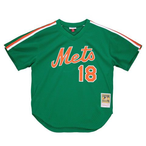 Mitchell & Ness Green MLB New York Mets Darryl Strawberry 1988 Pullover Jersey