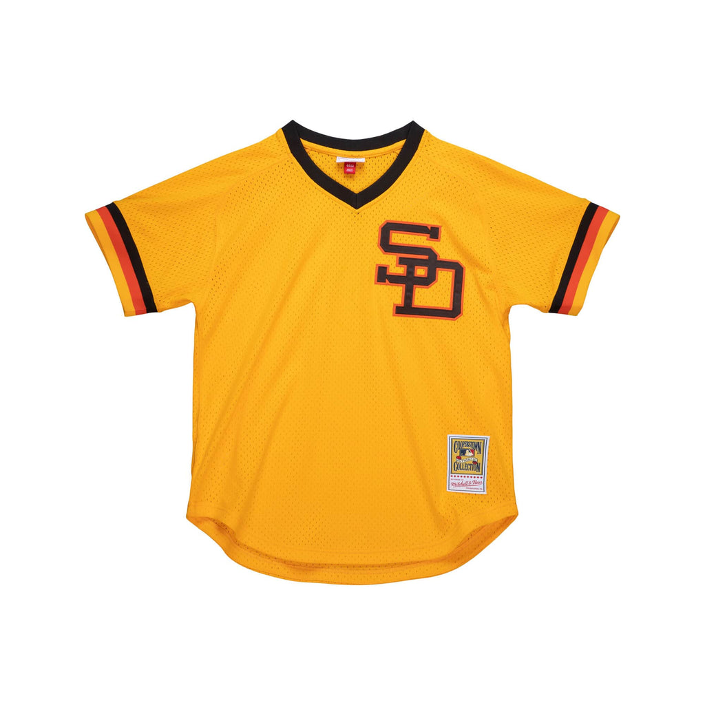 Mitchell & Ness Yellow MLB San Diego Padres Dave Winfield 1980 Mesh BP Jersey