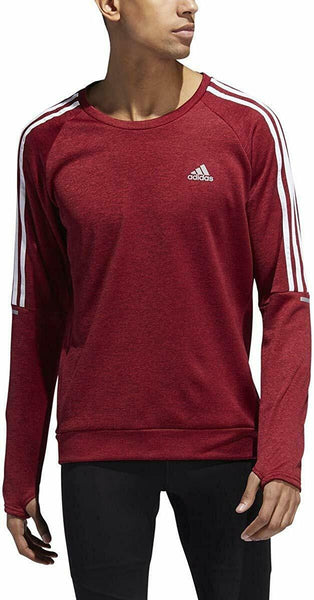 Men's Adidas Collegiate Burgundy/Active Maroon Own The Run Crew Sweatshirt