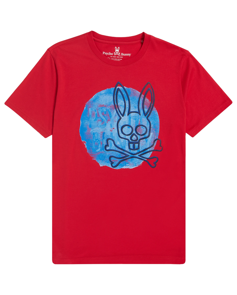Psycho Bunny Intense Red Arnell Graphic T-Shirt