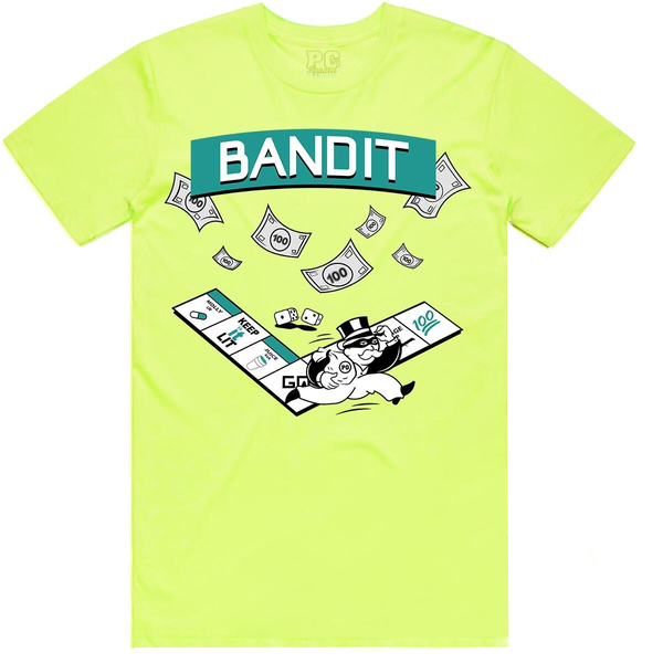 Planet of the Grapes Neon/Teal Bandit T-Shirt