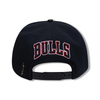 Men's Pro Standard Black Chicago Bulls Stacked Logo Snapback Hat - OSFA