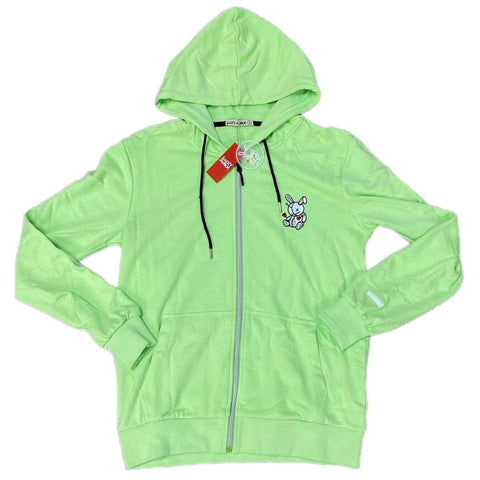 Men's BKYS Pastel Lime Lucky Charm Zip Up Hoodie