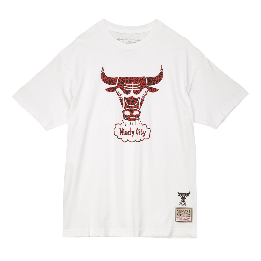 Mitchell & Ness White NBA Chicago Bulls Wild Life Mid-Weight T-Shirt