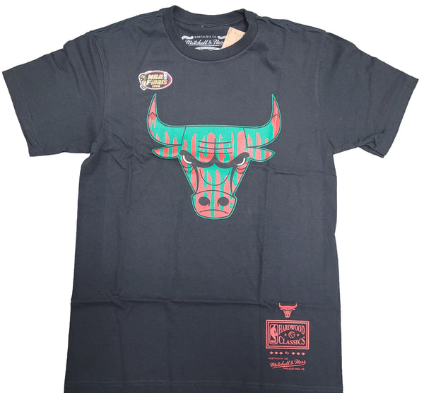 Mitchell & Ness Black NBA Chicago Bulls Neapolitan Drip T-Shirt