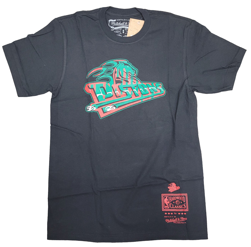 Mitchell & Ness Black NBA Detroit Pistons Neapolitan Drip T-Shirt