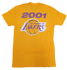 Mitchell & Ness Yellow NBA Los Angeles Lakers 2001-02 Finals T-Shirt