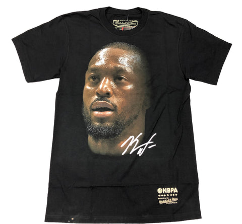 Men's Mitchell & Ness Black NBA Player Kemba Walker Real Big Face T-Shirt