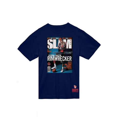 Men's Mitchell & Ness Navy Slam Cover Jun '04 New Jersey Nets Kenyon Martin T-Shirt