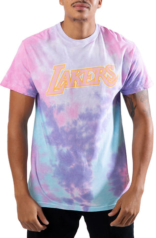 Men's Mitchell & Ness NBA Los Angeles Lakers Rainbow Sherbet T-Shirt