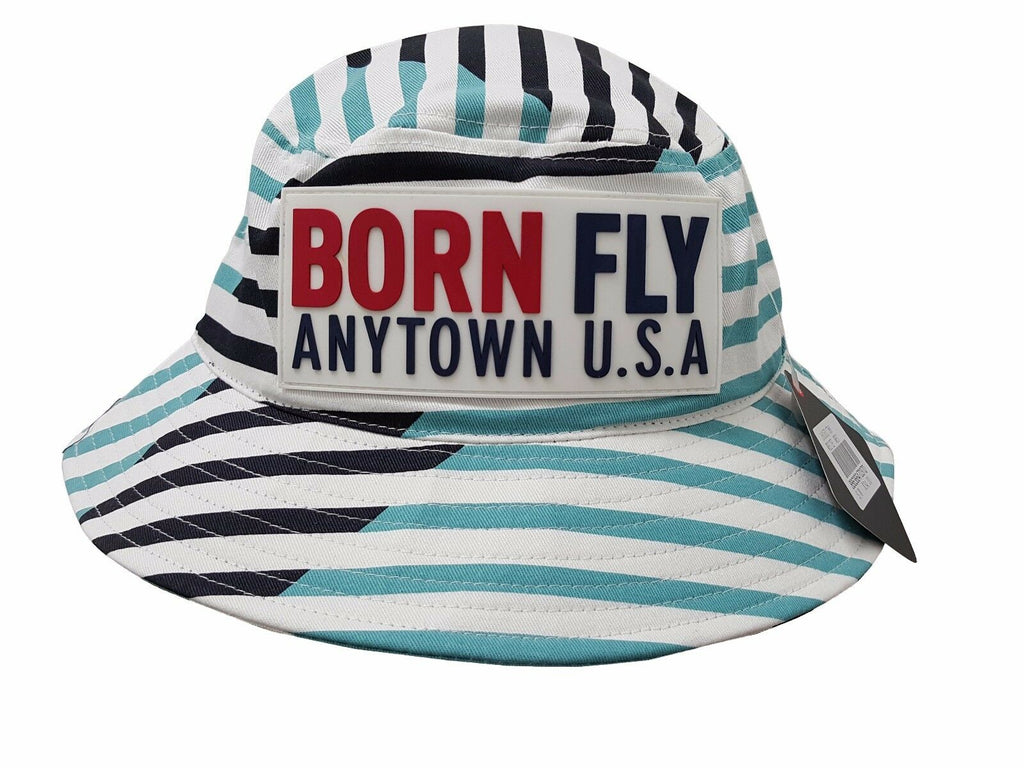 Born Fly White Auxiliary Bucket Hat