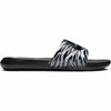 Women's Nike Victori One Slide Print Black/Black-Metallic Silver (CN9676 011)
