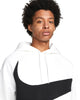Men's Nike White/Black Sportswear Swoosh Tech Fleece Pullover Hoodie