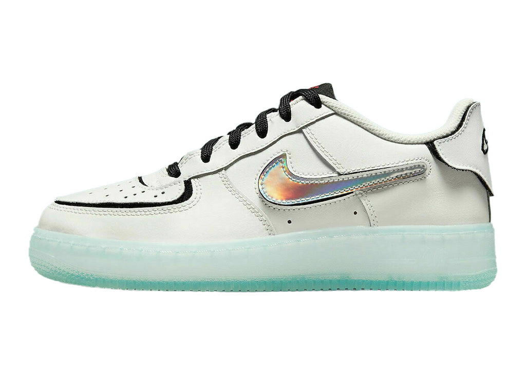 Big Kid's Nike Air Force 1/1 Summit White/Multi-Color-Black (DH7341 100)