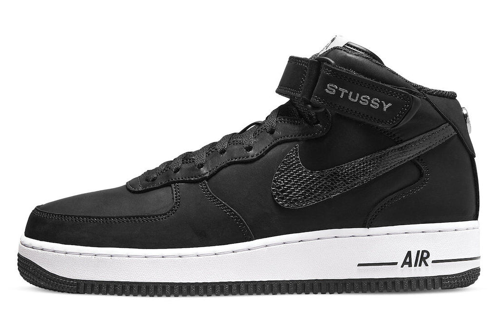 Men's & Grade School Nike Air Force 1 '07 Mid SP Black/Black-Black (DJ7840 001)