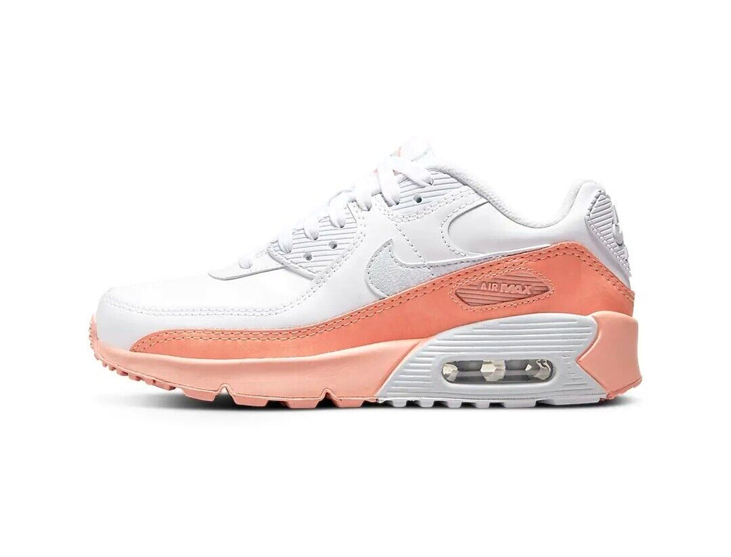 Big Kid's Nike Air Max 90 LTR SE White/Aura-Lt Madder Root (DM0956 100)