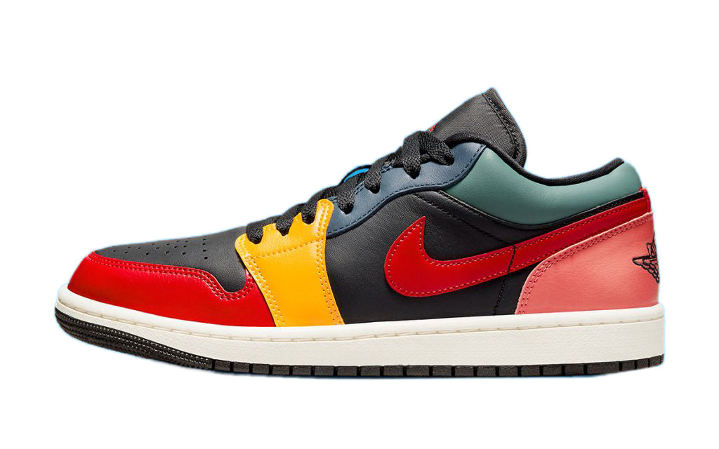 Women's Jordan 1 Low SE Black/Fire Red-Taxi (DN3739 060)