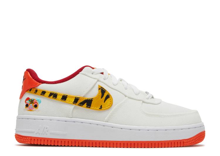 Big Kid'sNike Air Force 1 LV8 Sail/University Gold-White (DQ4502 171)