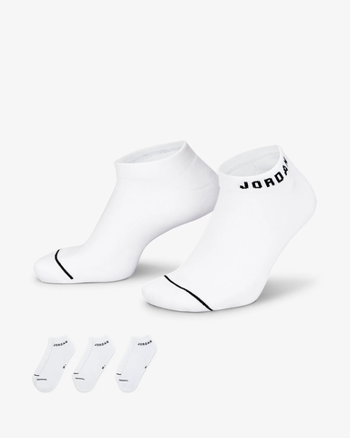 Men's Jordan White/Black Everyday Drive-Fit No-Show Socks - 3 Pairs (DX9656 100) -