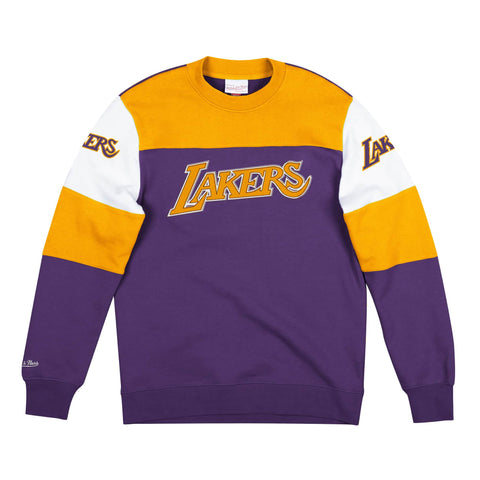 Mens Mitchell & Ness Purple NBA Los Angeles Lakers Perfect Season Crewneck Sweatshirt