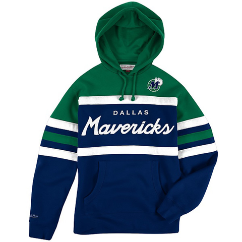 Mitchell & Ness Green/Navy NBA Dallas Mavericks Head Coach Hoodie