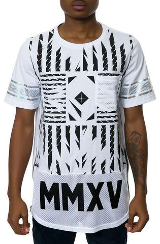 Men's Square Zero White SQZ Jersey Droptail T-Shirt