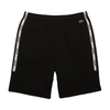 Men's Lacoste Black Side Stripe Logo Fleece Shorts
