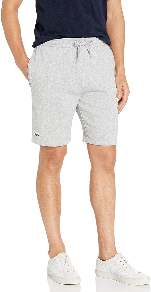 Mens Lacoste Silver Chine Fleece Sport Shorts