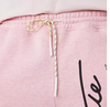 Men's Lacoste Pink Signature Print Cotton Fleece Shorts