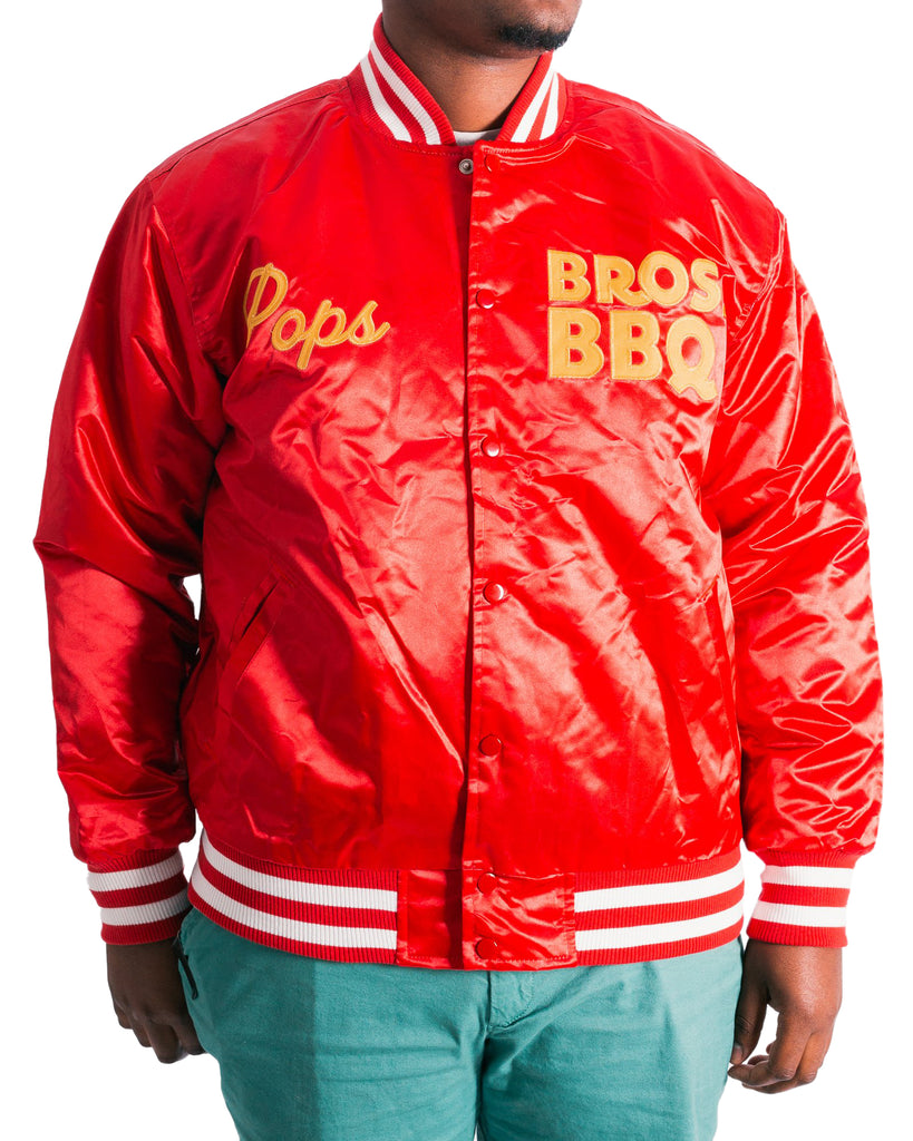 Men's Headgear Classics Red Bros BBQ Satin Jacket