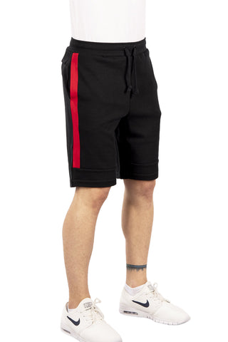 Men's City Lab Black/Red Performance Fleece Shorts