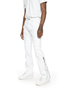 Men's Smoke Rise White Twill Patch Rhinestone Stacked Jeans