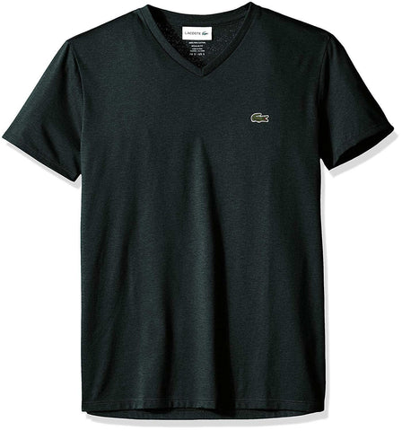 Lacoste Pin Mouline Short Sleeve Pima Cotton V-Neck Jersey T-Shirt