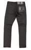 Men's Makobi Black Ripped Jeans with Red Patchwork